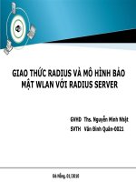Giao thức radius và mô hình bảo mật wlan với radius server