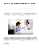 Hãy kể về một người lao động trí óc mà em biết - văn mẫu