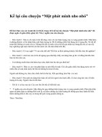 Kể lại câu chuyện “Một phát minh nho nhỏ” - văn mẫu