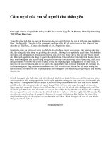 Cảm nghĩ của em về người cha thân yêu - văn mẫu