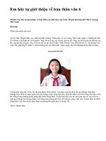 Em hãy tự giới thiệu về bản thân văn 6 - văn mẫu