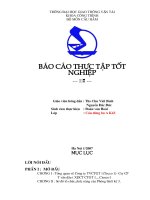 Báo cáo thực tập tốt nghiệp chuyên ngành cầu hầm