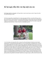 Kể lại ngày đầu tiên vào lớp một của em - văn mẫu