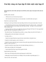 Em hãy cùng các bạn tập tổ chức một cuộc họp tổ - văn mẫu