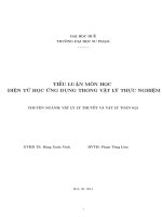 Tiểu luận điện tử học ứng dụng trong vật lý thực nghiệm