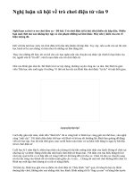 Nghị luận xã hội về trò chơi điện tử văn 9 - văn mẫu