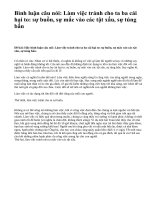 Bình luận câu nói: Làm việc tránh cho ta ba cái hại to: sự buồn, sự mắc vào các tật xấu, sự túng bấn - văn mẫu