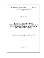 đánh giá kết quả đóng thông liên thất phần quanh màng bằng dụng cụ bít ống động mạch qua đường ống thông