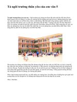 Tả ngôi trường thân yêu của em văn 5 - văn mẫu