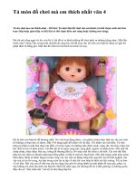 Tả món đồ chơi mà em thích nhất văn 4 - văn mẫu