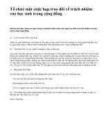 Tổ chức một cuộc họp trao đổi về trách nhiệm của học sinh trong cộng đồng - văn mẫu