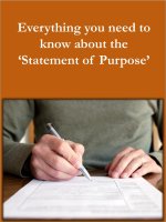 SoP Study Guide  Everything you need to know about Statements of Purpose