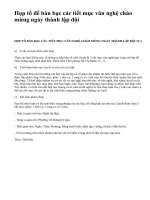 Họp tổ để bàn bạc các tiết mục văn nghệ chào mừng ngày thành lập đội - văn mẫu