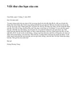 Viết thư cho bạn của em - văn mẫu