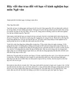 Hãy viết thư trao đổi với bạn về kinh nghiệm học môn Ngữ văn - văn mẫu