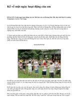 Kể về một ngày hoạt động của em - văn mẫu