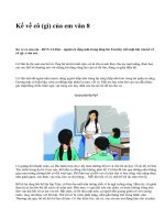 Kể về cô (gì) của em văn 8 - văn mẫu