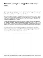 Phát biểu cảm nghĩ về truyện Sơn Tinh Thủy Tinh - văn mẫu