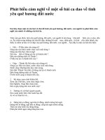 Phát biểu cảm nghĩ về một số bài ca dao về tình yêu quê hương đất nước - văn mẫu