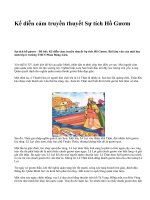 Kể diễn cảm truyền thuyết Sự tích Hồ Gươm - văn mẫu