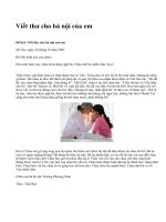 Viết thư cho bà nội của em - văn mẫu