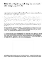 Phân tích vẻ đẹp trong cách sống của anh thanh niên trong Lặng lẽ Sa Pa - văn mẫu