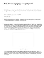 Viết thư cho bạn góp ý về việc học văn - văn mẫu