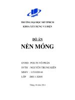 Đồ án môn học nền móng  đại học mở tp.hcm