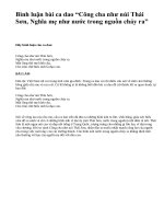 Bình luận bài ca dao “Công cha như núi Thái Sơn, Nghĩa mẹ như nước trong nguồn chảy ra” - văn mẫu