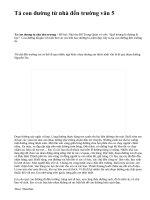 Tả con đường từ nhà đến trường văn 5 - văn mẫu