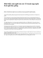 Phát biểu cảm nghĩ của em về truyện ngụ ngôn Ếch ngồi đáy giếng - văn mẫu