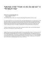 Nghị luận xã hội “Tránh voi chả xấu mặt nào” và “Im lặng là vàng” - văn mẫu