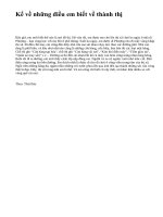 Kể về những điều em biết về thành thị - văn mẫu