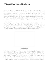 Tả người bạn thân nhất của em - văn mẫu