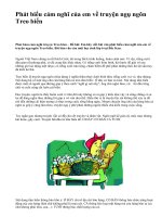 Phát biểu cảm nghĩ của em về truyện ngụ ngôn Treo biển - văn mẫu