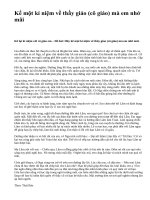 Kể một kỉ niệm về thầy giáo (cô giáo) mà em nhớ mãi - văn mẫu