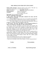 study the effects of the extract tho thai on experiment and in clinic to treat threatened abortion