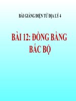 Bài giảng điện tử Địa Lý 4 bài 12 bài giảng đồng bằng bắc bộ