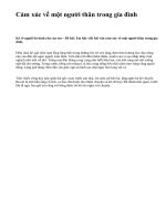 Cảm xúc về một người thân trong gia đình - văn mẫu