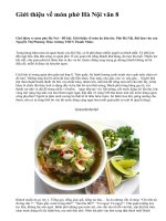 Giới thiệu về món phở Hà Nội văn 8 - văn mẫu