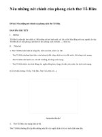 Nêu những nét chính của phong cách thơ Tố Hữu - văn mẫu