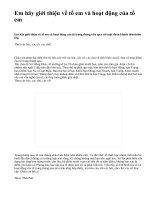 Em hãy giới thiệu về tổ em và hoạt động của tổ em - văn mẫu