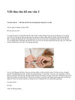 Viết thư cho bố em văn 3 - văn mẫu