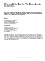 Phân tích bài thơ Báo tiệp (Tin thắng trận) của Hồ Chí Minh - văn mẫu