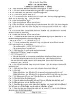 hệ thống câu hỏi ôn tập sinh học 12