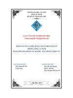 Khảo sát dư lượng hoạt chất trifluralin trong tôm, cá nuôi bằng phương pháp sắc kí khí – đầu dò bắt điện tử