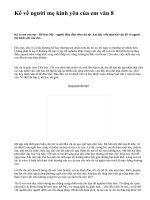 Kể về người mẹ kính yêu của em văn 8 - văn mẫu