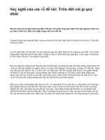 Suy nghĩ của em về đề tài: Trên đời cái gì quý nhất - văn mẫu