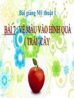 Bài giảng Mỹ thuật 1_Bài 7