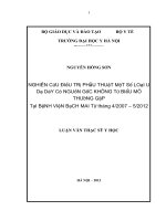 ghiên cứu điều trị phẫu thuật một số loại u dạ dày có nguồn gốc không từ biểu mô thường gặp ại bệnh viện bạch mai